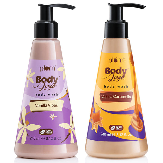 Plum Delish Body Wash Duo by Plum BodyLovin' | Gently Cleanses Without Drying | Creamy Formula | Moisturises Dry Skin | Yum Fragrance Buy at Indicrest