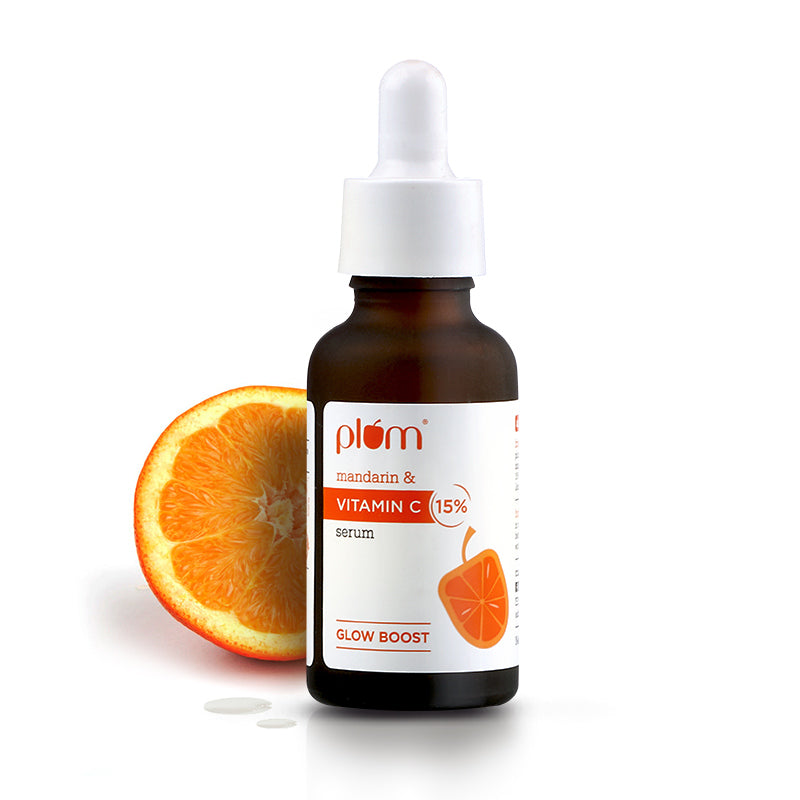 Plum 15% Vitamin C Serum with Mandarin for glowing skin | Boosts Glow & Fades Dark Spots In 2 Weeks | Dermat-Tested, 20ml x 2