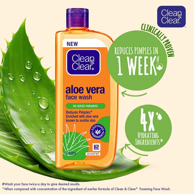 Clean & Clear Aloe Vera Face Wash (Buy 1 Get 1 Free), 2 pieces Buy at Indicrest Image 4