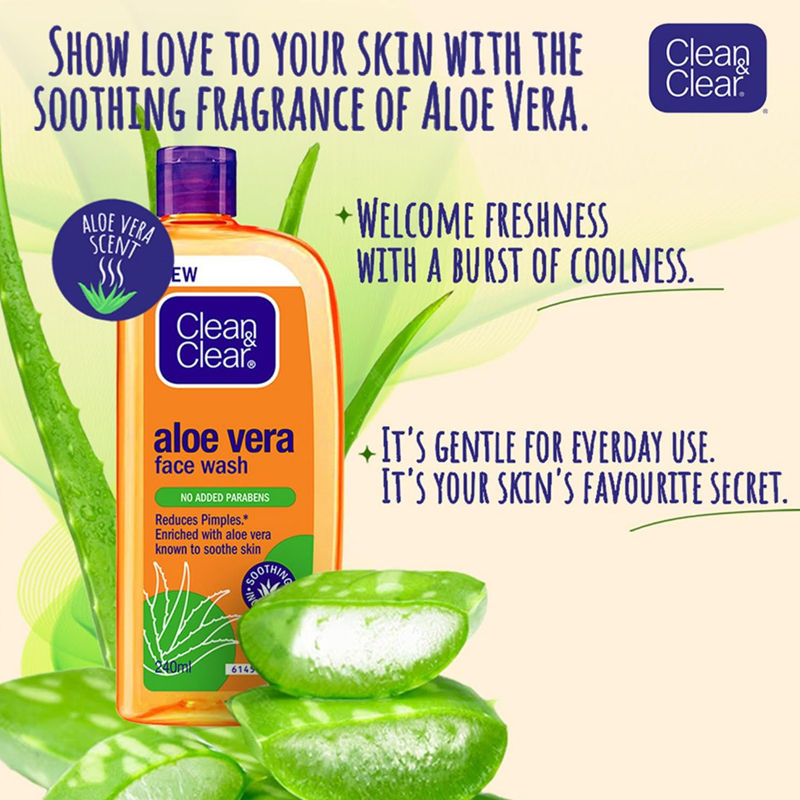 Clean & Clear Aloe Vera Face Wash (Buy 1 Get 1 Free), 2 pieces Buy at Indicrest Image 5