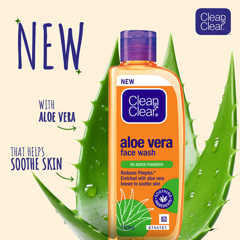 Clean & Clear Aloe Vera Face Wash Gentle Hydrating Cleanser for Oily Skin & Acne (Pack of 3), 3 pieces