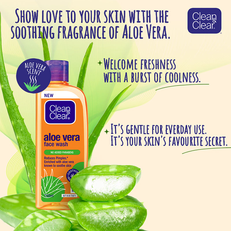 Clean & Clear Aloe Vera Face Wash Gentle Hydrating Cleanser for Oily Skin & Acne (Pack of 3), 3 pieces Buy at Indicrest Image 4