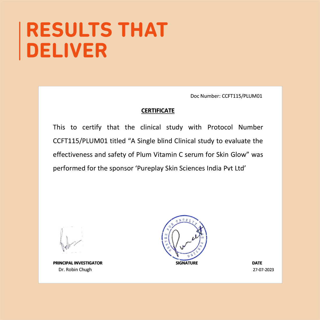 Plum 15% Vitamin C Face Serum with Mandarin (10ml) | Boosts Glow | Fades Dark Spots | Fights Hyperpigmentation, 10ml