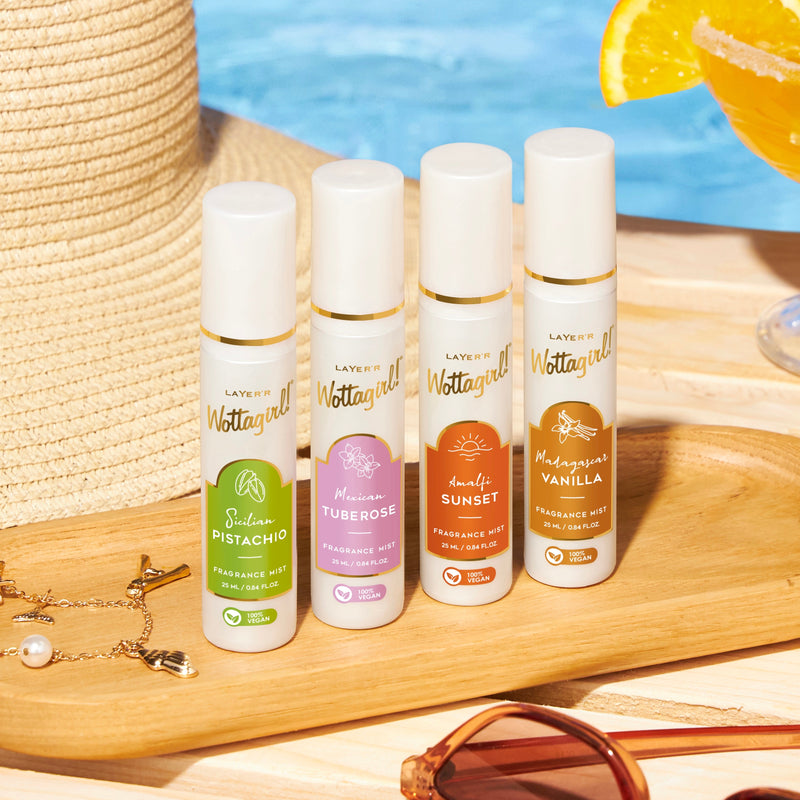 Wottagirl Wottagirl Vegan Fragrance Mist Discovery Set (4 x 25ml) - Travel Size Long-Lasting Perfume Gift Pack - Buy from Indicrest