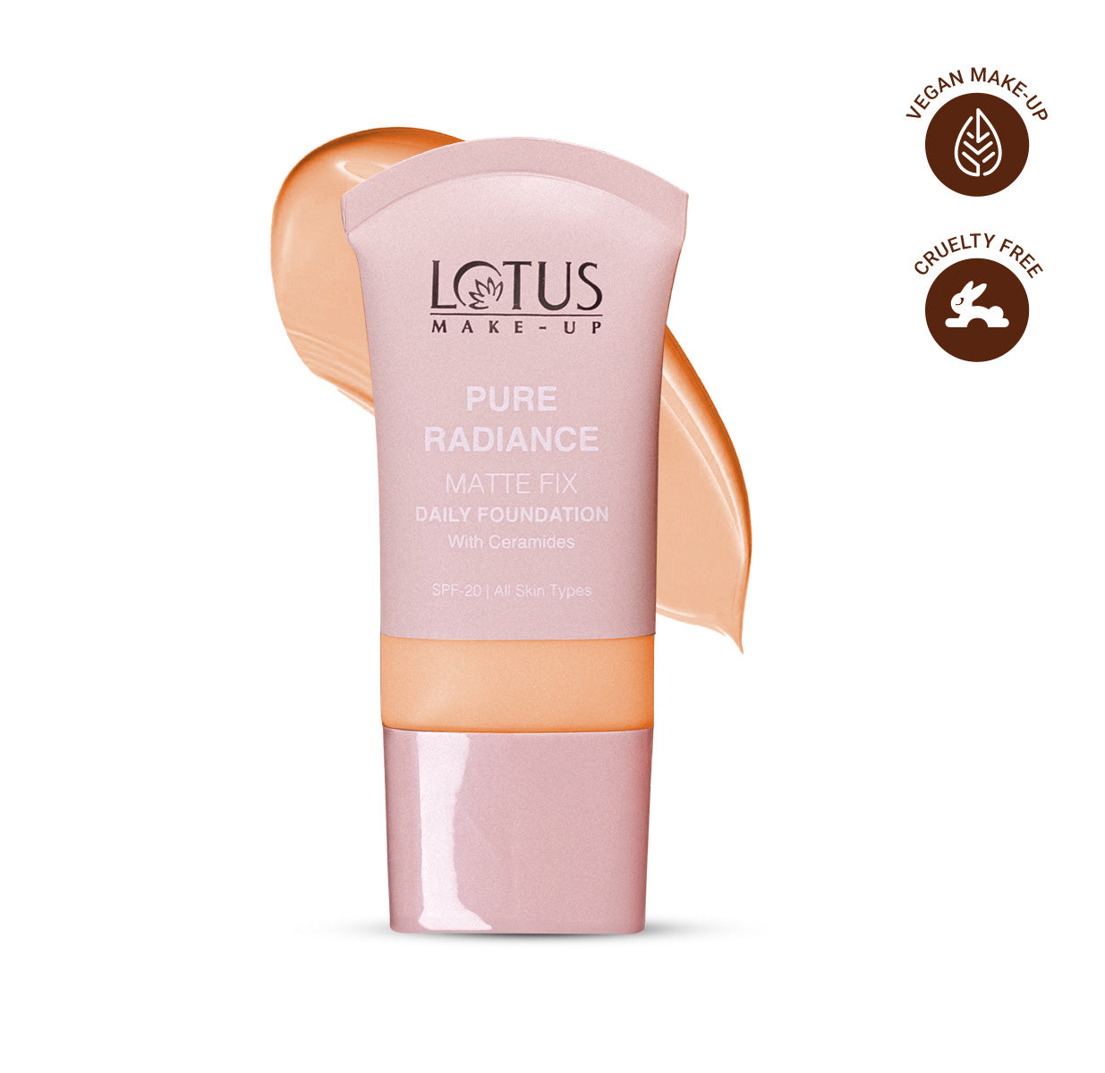 Lotus Herbals Make-Up Pure Radiance Matte Foundation SPF 20, WARM SUNSET, 30ml
