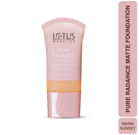 Lotus Herbals Make-Up Pure Radiance Matte Foundation SPF 20, SOFT HONEY, 30ml
