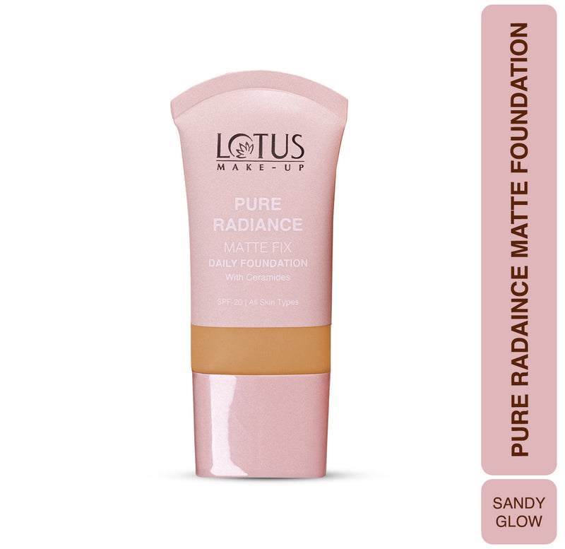 Lotus Herbals Make-Up Pure Radiance Matte Foundation SPF 20, SANDY GLOW