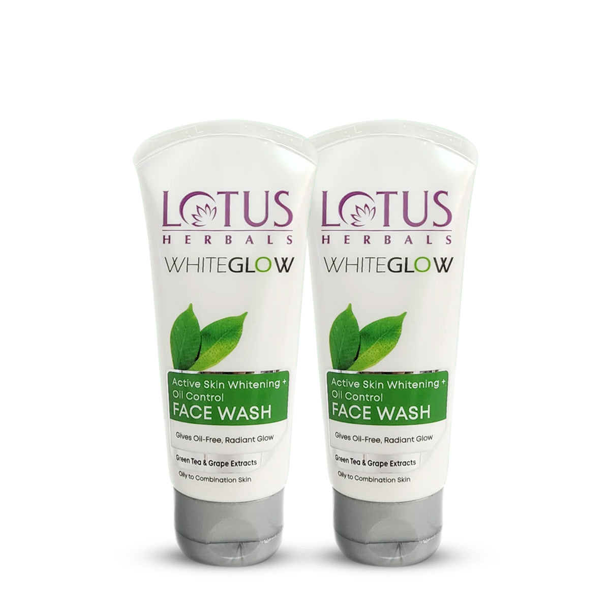 Lotus Herbals WhiteGlow Skin Brightening + Oil Control Facewash, 2 X 100g