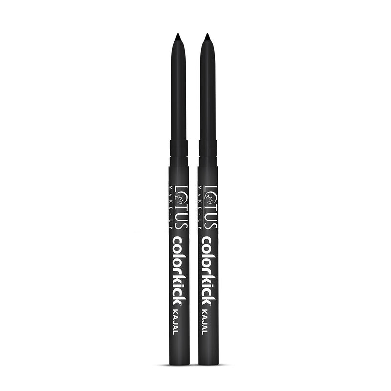 Lotus Herbals Colorkick Kajal - Black (Pack of 2), Pack of 2