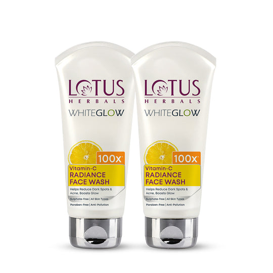 Lotus Herbals WhiteGlow Vitamin-C Radiance Facewash, 2 X 100g