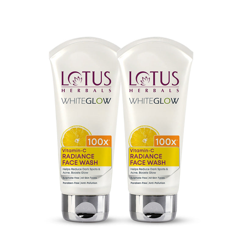 Lotus Herbals WhiteGlow Vitamin-C Radiance Facewash, 2 X 100g