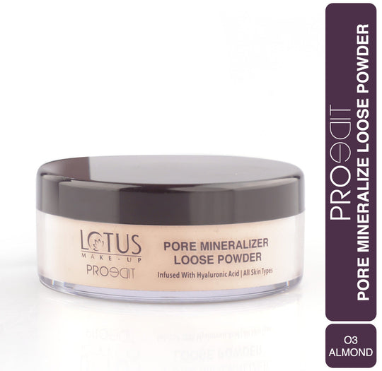 Lotus Herbals Proedit Pore Mineralizer Loose Powder, 03 ALMOND, 18g