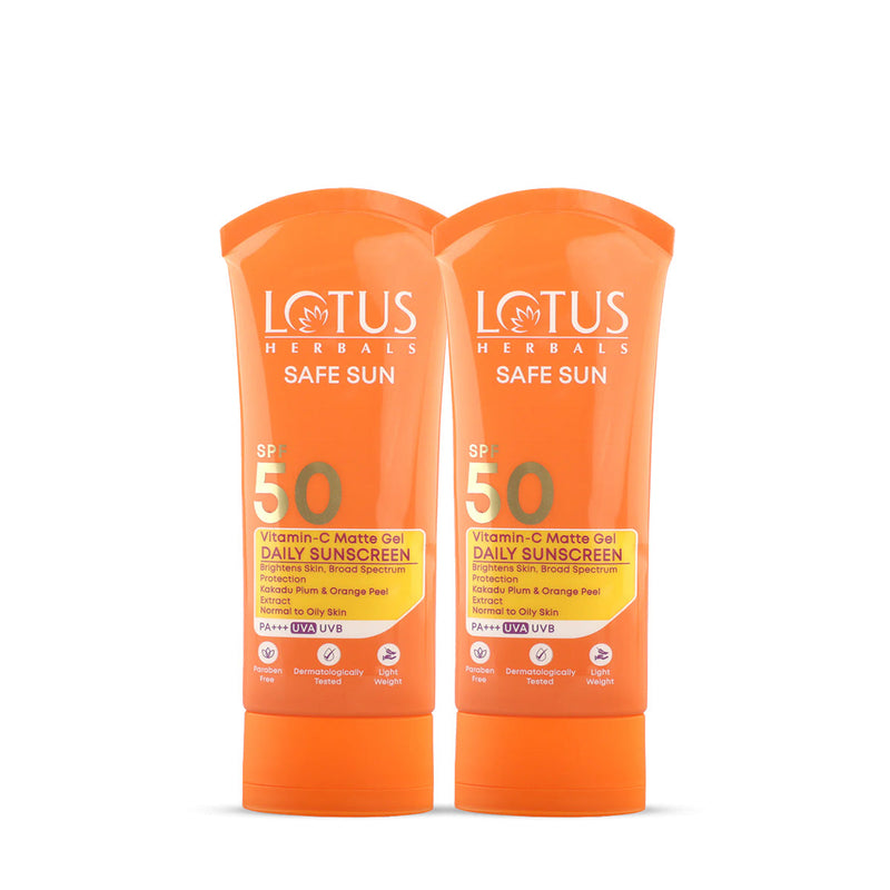 Lotus Herbals Safe Sun Vitamin-C MatteGEL Daily Sunscreen SPF 50, 100g