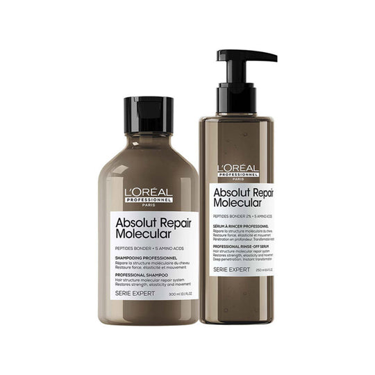 L'Oreal Professionnel Absolut Repair Molecular Shampoo 300ml | Rinse-Off Serum, 250ml Combo For Very Damaged Hair Buy at Indicrest