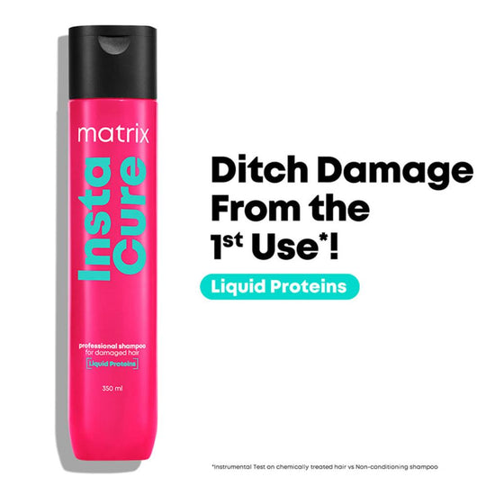 Matrix InstaCure Liquid Protein Shampoo for Damaged Hair, Reduce Split Ends, Breakage, Paraben Free, 350ml Buy at Indicrest
