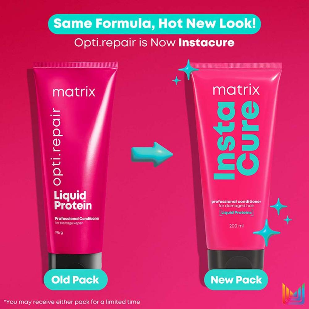 Matrix InstaCure Liquid Protein Conditioner for Damaged Hair, Reduced Split Ends & Breakage, 200ml Buy at Indicrest Image 2