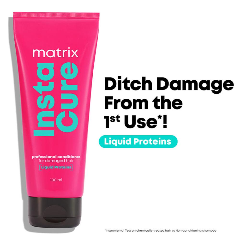 Matrix InstaCure Liquid Protein Conditioner for Damaged Hair, Reduced Split Ends & Breakage, 100ml Buy at Indicrest