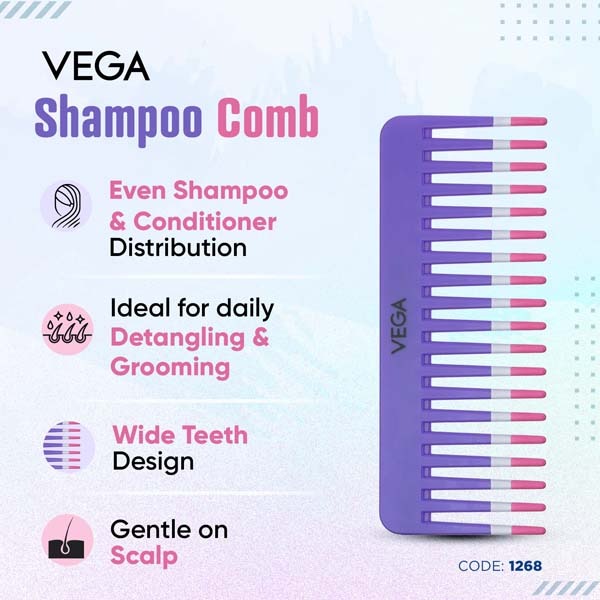 Vega Shampoo Comb - 1268