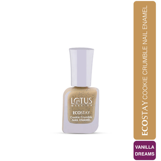 Lotus Herbals Make-Up Ecostay Cookie Crumble Nail Enamel | Chip Resistent , Vanilla Dreams E115, 10ml