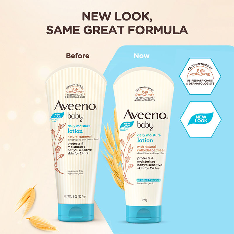 Aveeno Baby Daily Moisture LotionOatmeal Face & Body Moisturizer for Dry, Itchy & Sensitive Skin, 227gm