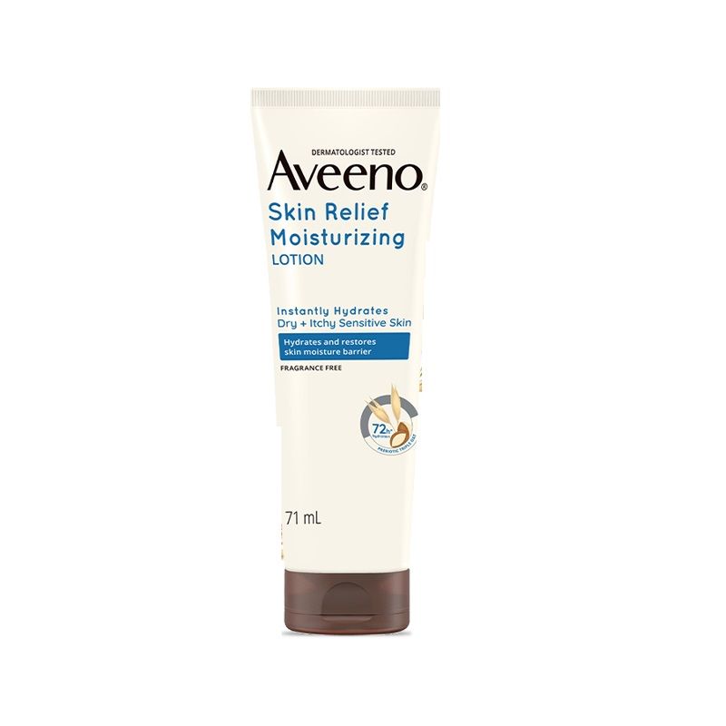 Aveeno Skin Relief Moisturising Lotion - Oat + Shea Butter Body Moisturizer For Dry & Sensitive Skin, 71ml