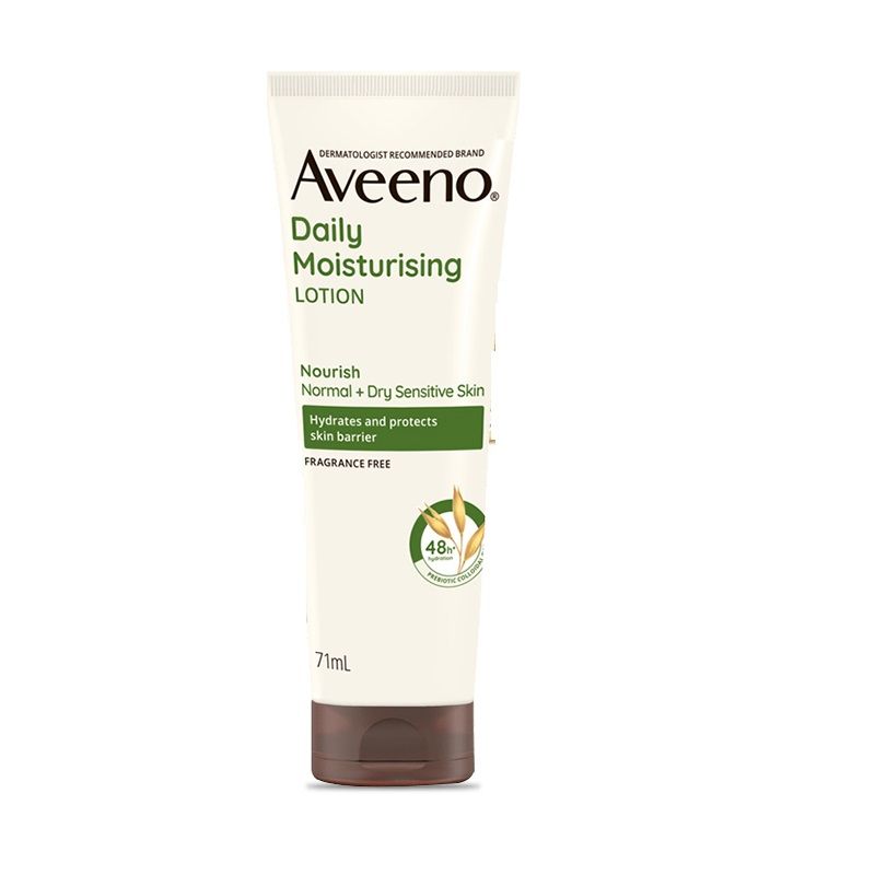Aveeno Daily Moisturising Lotion - Natural Oat Body Moisturizer For Normal, Dry & Sensitive Skin, 71ml