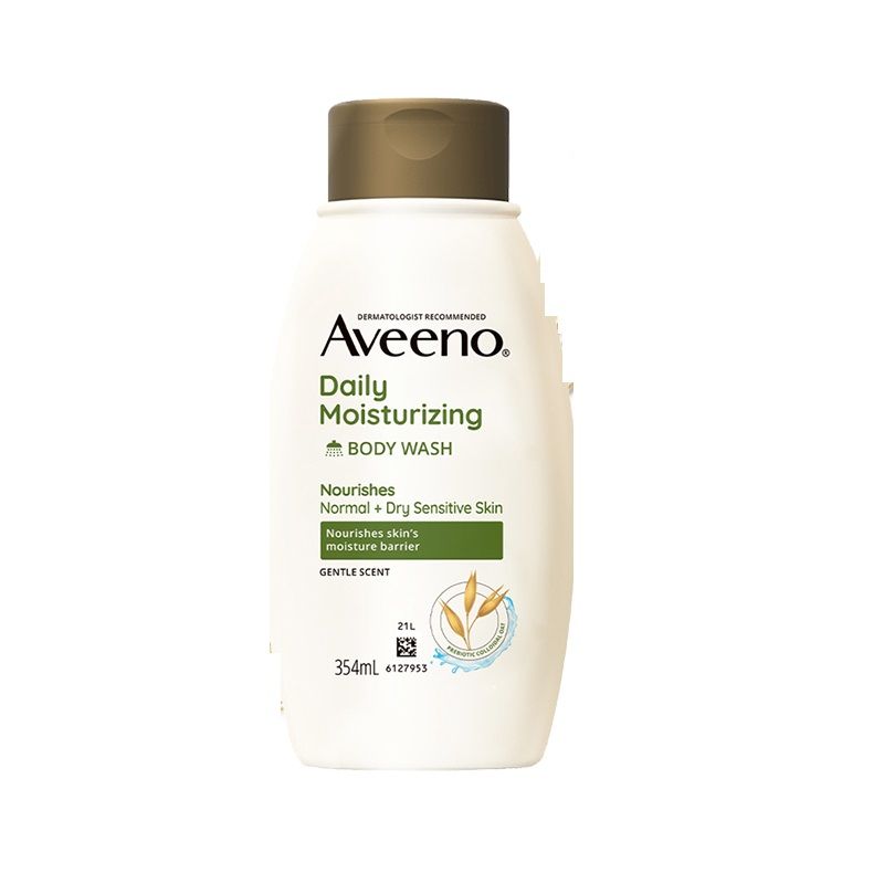 Aveeno Daily Moisturising Body Wash - Prebiotic Oat Cleanse, Moisturize Normal, Dry & Sensitive Skin, 354ml