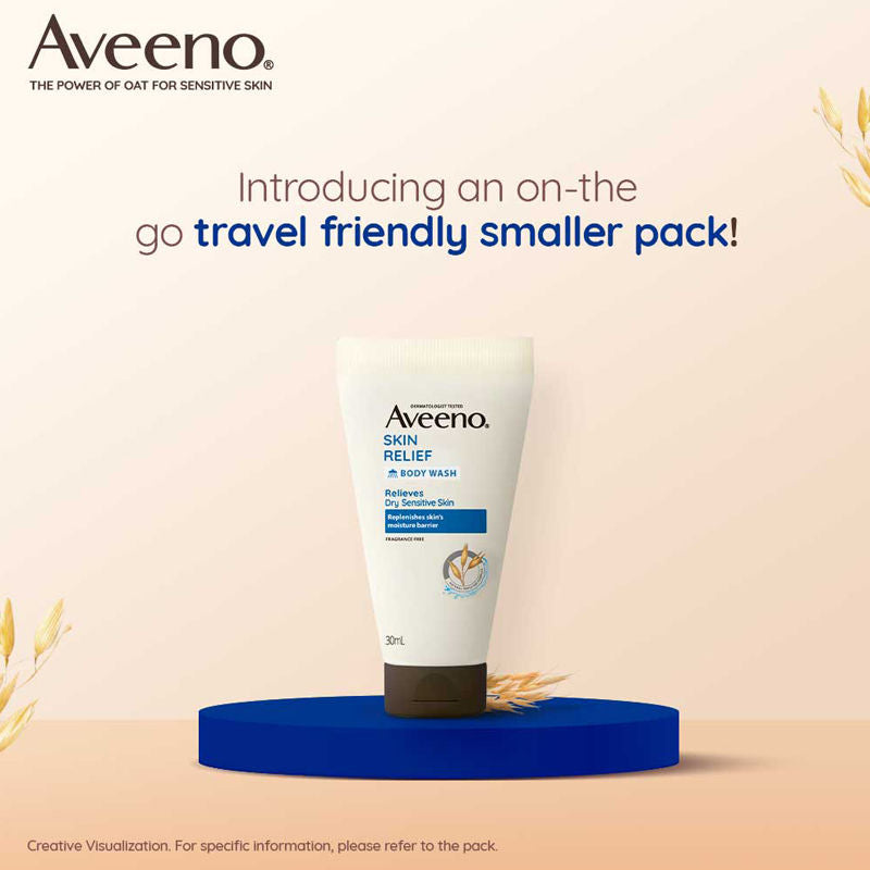 Aveeno Skin Relief Body Wash - Prebiotic Oat to Cleanse & Moisturize Dry, Itchy & Sensitive Skin, 354ml