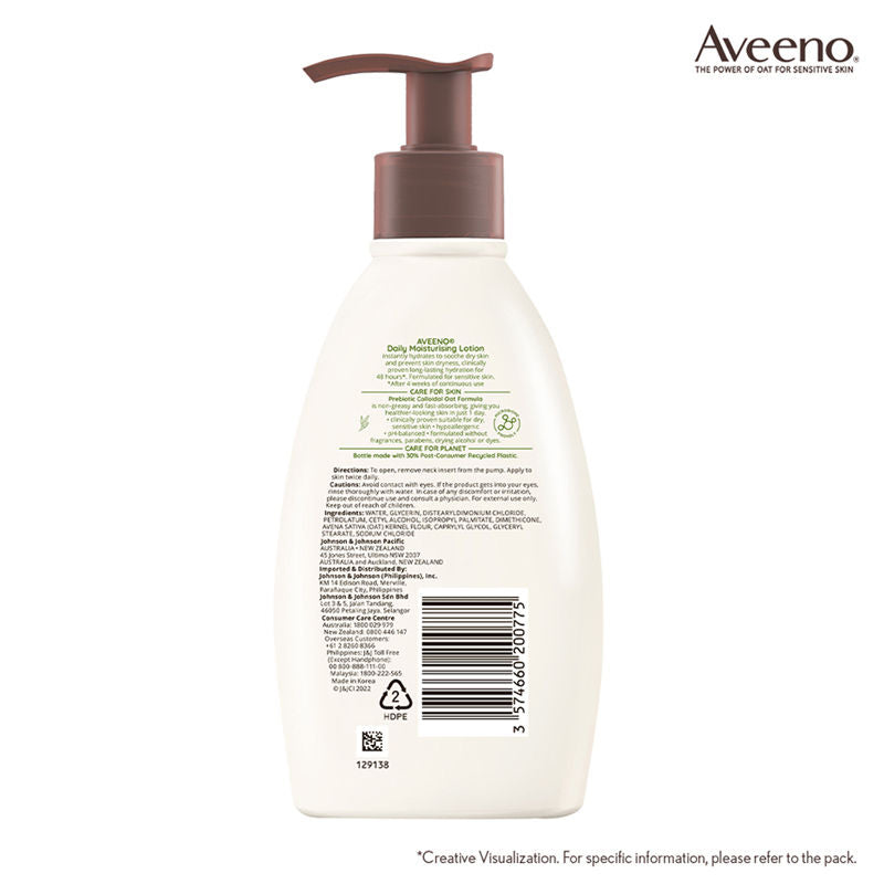 Aveeno Daily Moisturising Lotion - Natural Oat Body Moisturizer For Normal, Dry & Sensitive Skin, 354ml