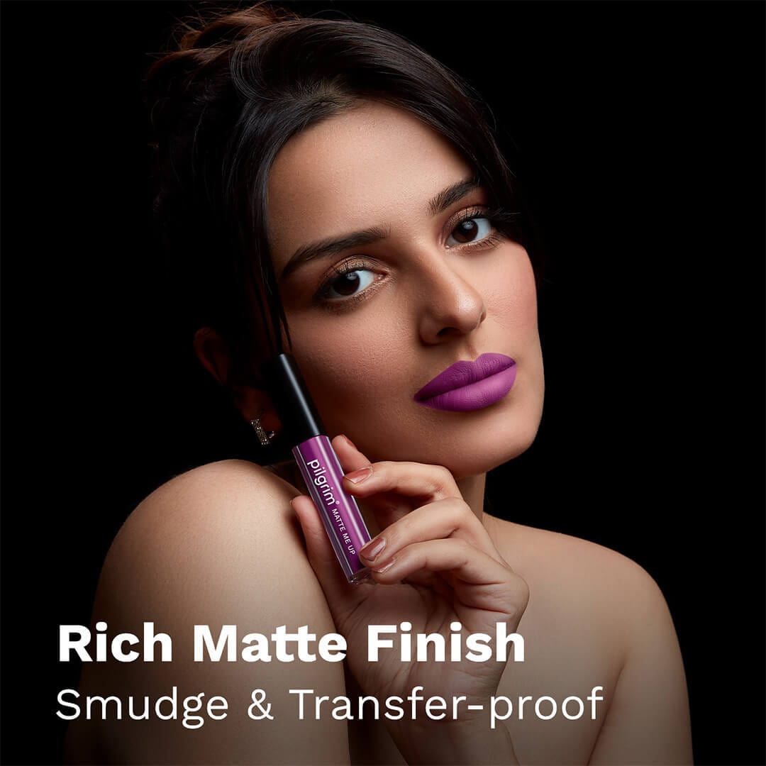 pilgrim matte me up liquid lipstick sizzlin magenta 14   Image 3   Buy from Indicrest