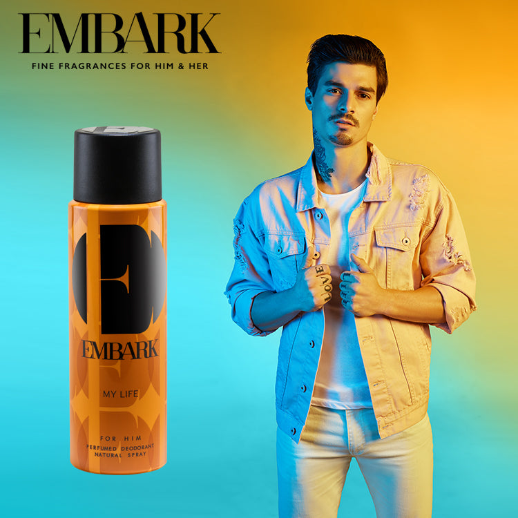 Embark Perfumes My Life For Him - Perfumed Deodorant CITRUS - AMBERY, 150 ml