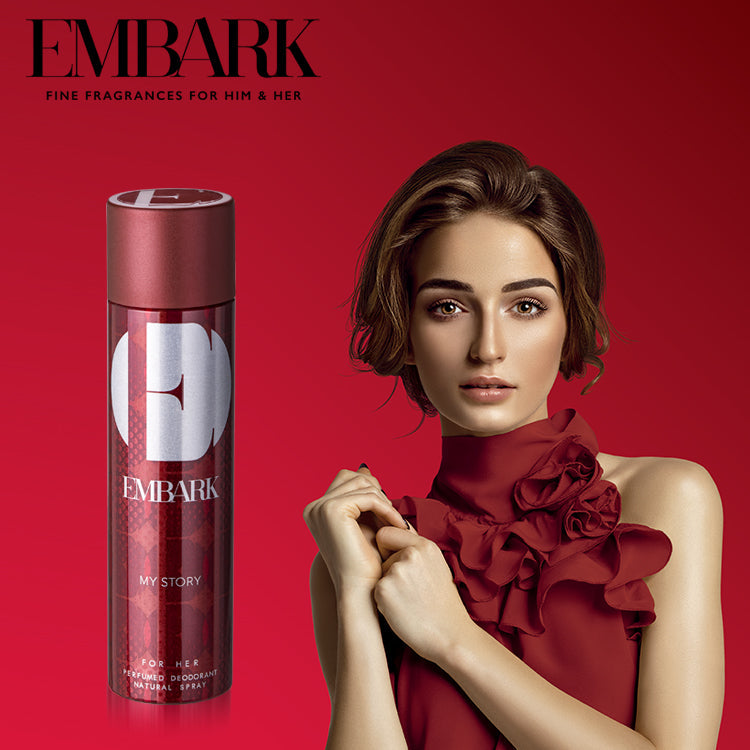 Embark Perfumes My Story For Her - Perfumed Deodorant ORIENTAL - FLORAL, 150 ml