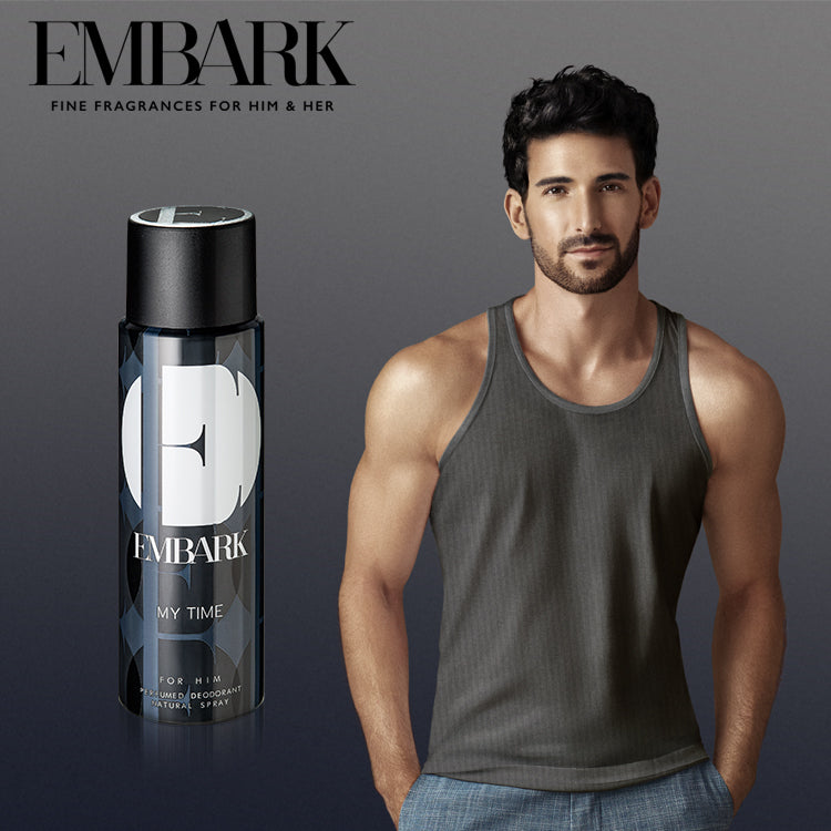 Embark Perfumes My Time For Him - Perfumed Deodorant AROMATIC - CHYPRE - AMBERY, 150 ml