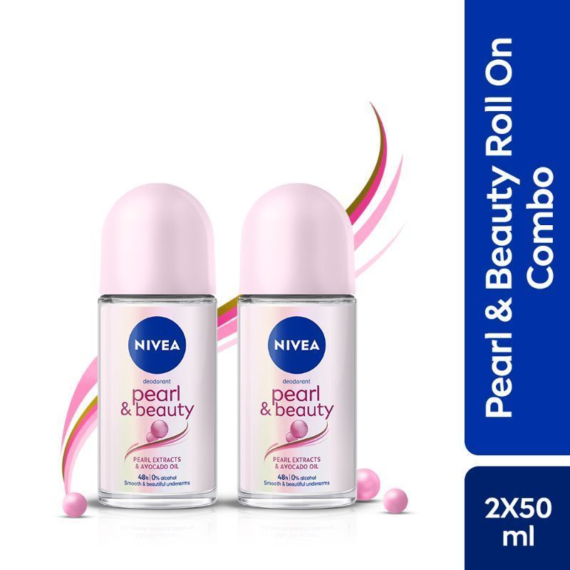 Nivea Bestselling- Smooth Underarms Deo Roll On Combo With Pearl Extracts & 0% Alcohol Buy at Indicrest