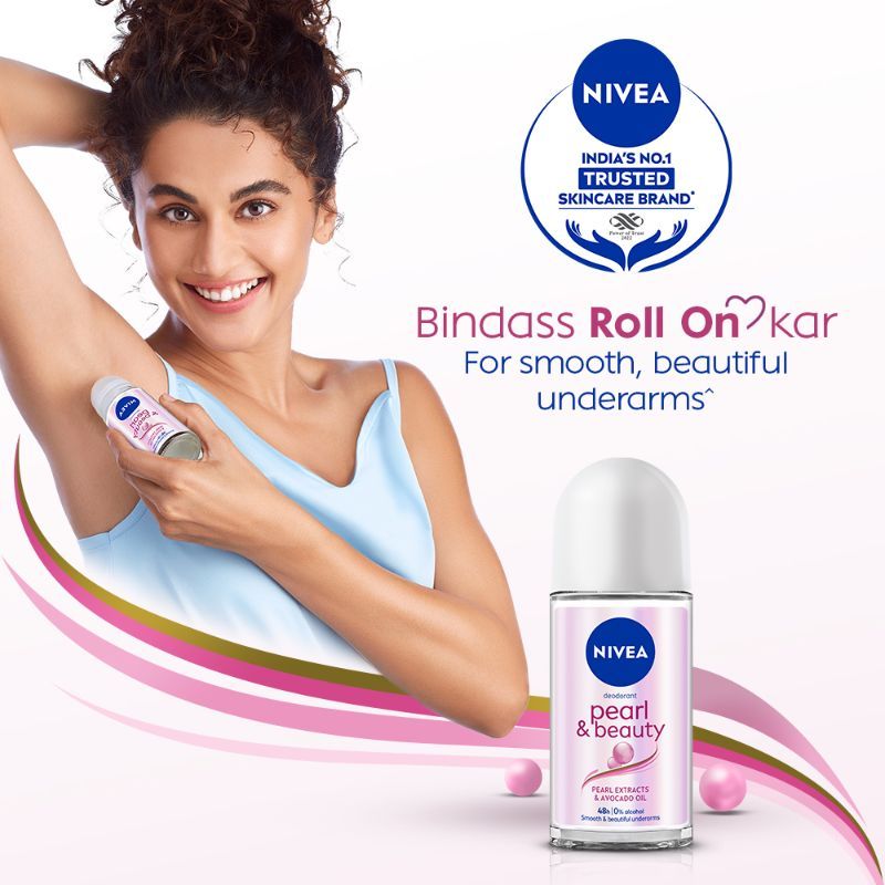 Nivea Bestselling- Smooth Underarms Deo Roll On Combo With Pearl Extracts & 0% Alcohol Buy at Indicrest Image 5