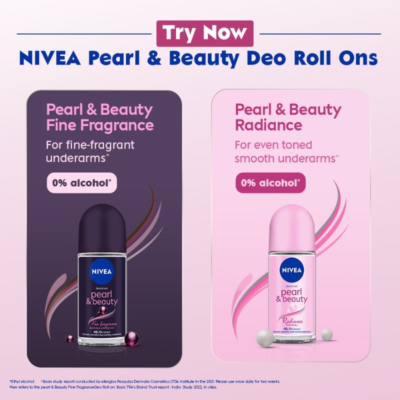 Nivea Bestselling- Smooth Underarms Deo Roll On Combo With Pearl Extracts & 0% Alcohol Buy at Indicrest Image 9