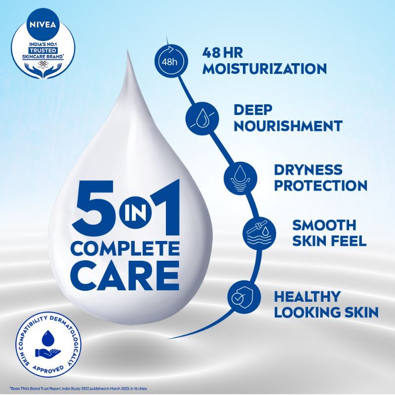 Nivea Bestselling- Moisturizing Face & Body Care Combo, 600ml+300ml Buy at Indicrest Image 7