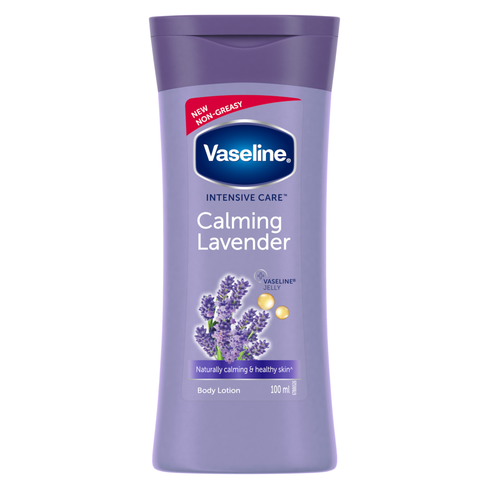 Vaseline Calming Lavender Body Lotion, 100ml | Deep Moisturisation with Lavender Extract for Soft & Relaxed Skin