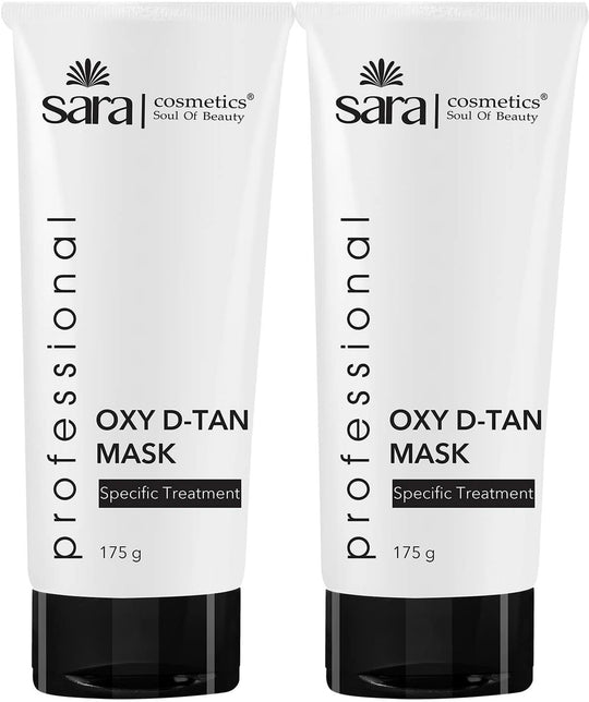 Sara Oxy D-Tan Combo, Tan-Free Skin and Even-Tone Skin, Pack Of 2, Super Soft Face Mask For All Skin Types, For Women and Men, 175g - Buy from Indicrest