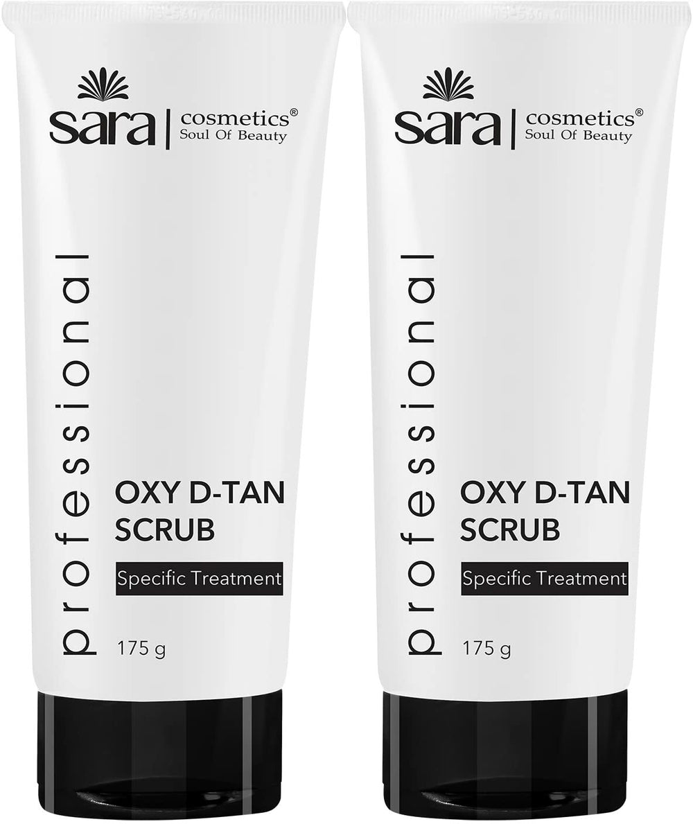 Sara Oxy D-TAN Scrub for Skin Tone Correction for Oily and Blemish Prone Skin, De-tan for Men and Women, Pack of 2, 2 X 175g - Buy from Indicrest