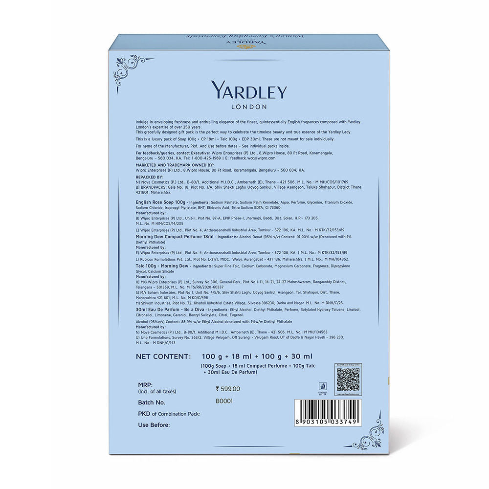 Yardley London Luxury Women's Everyday Essentials Gift Box, 248g Buy at Indicrest Image 4