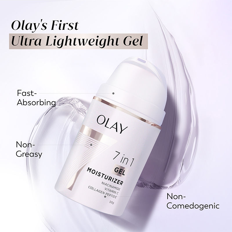 Olay 7in1 Gel Moisturizer with Niacimide, Vitamin C, Collagen Peptide, Fights 7 Skin Issues, 50g Buy at Indicrest Image 3