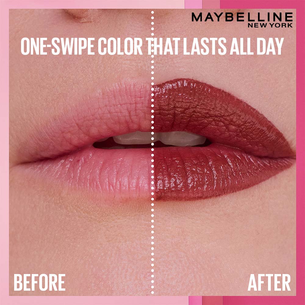 Maybelline Serum Matte Lipstick - 8Hr hydration, One-Swipe Bold Color - 003 Open Late, 4.5g Buy at Indicrest Image 4