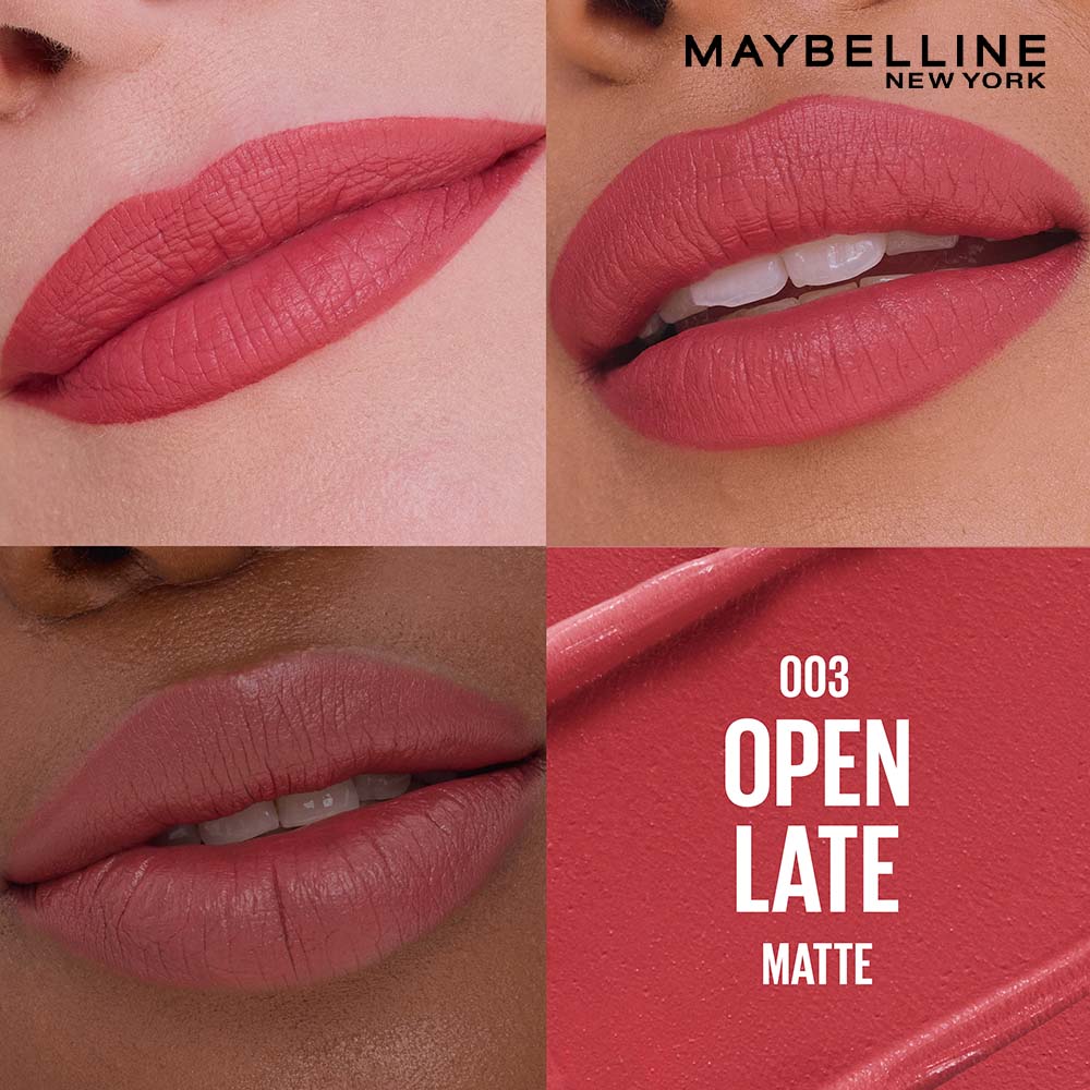 Maybelline Serum Matte Lipstick - 8Hr hydration, One-Swipe Bold Color - 003 Open Late, 4.5g Buy at Indicrest Image 5