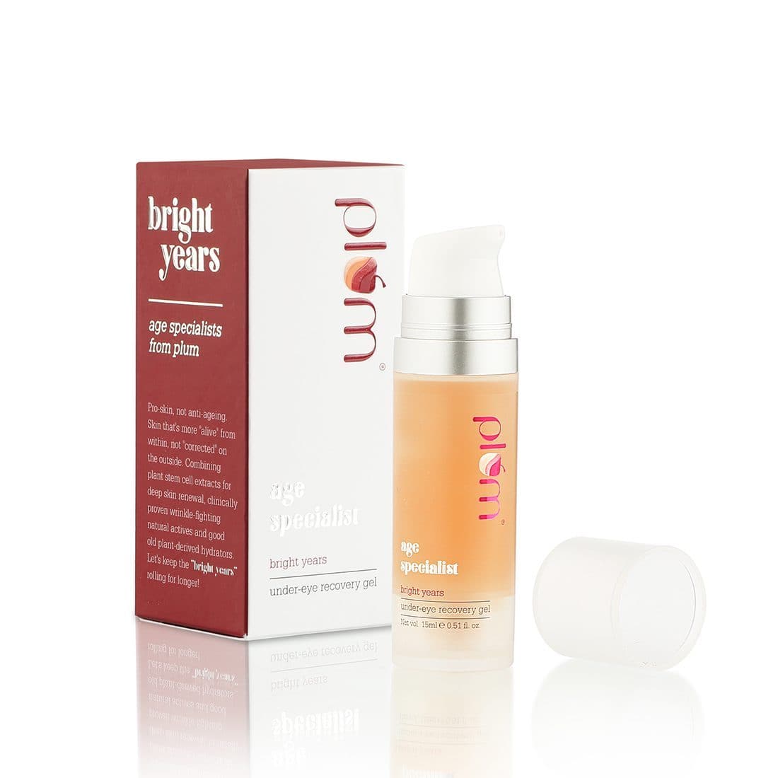 Plum Bright Years Under-Eye Recovery Gel | Reduces Dark Circles | For All Skin Types 15ml