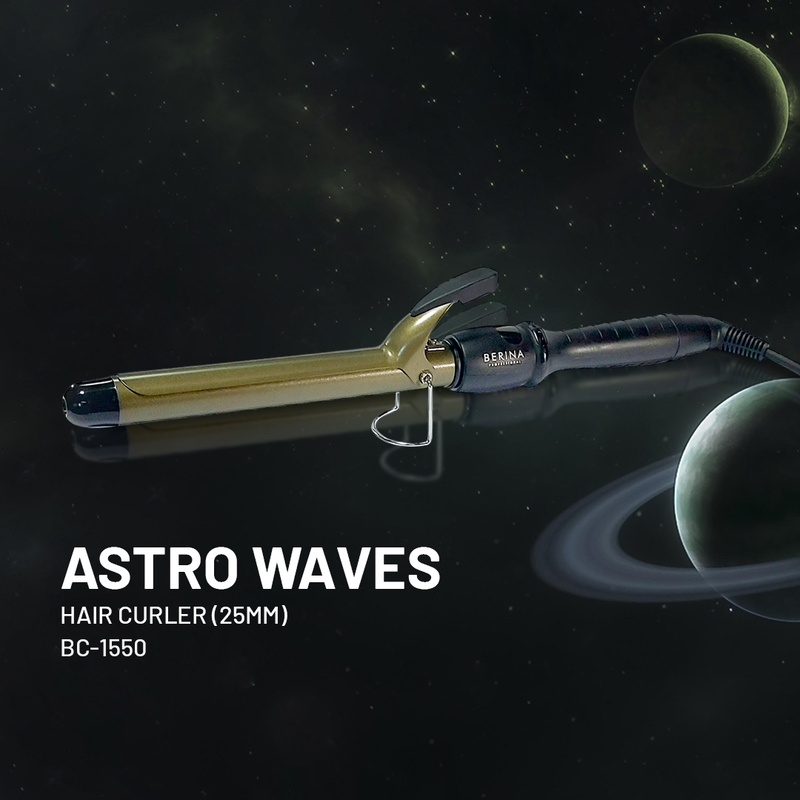 Berina Professional Astro Waves BC-1550 (19mm) | Tight Waves & Defined Curls for Fine to Medium Hair, 25 MM Buy from Indicrest
