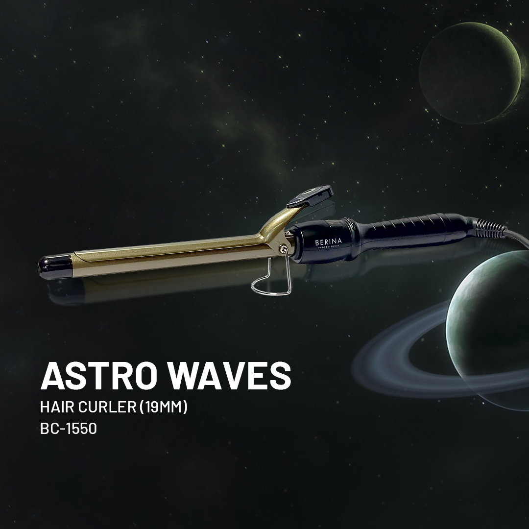 Berina Professional Astro Waves BC-1550 (19mm) | Tight Waves & Defined Curls for Fine to Medium Hair, 19 MM Buy from Indicrest