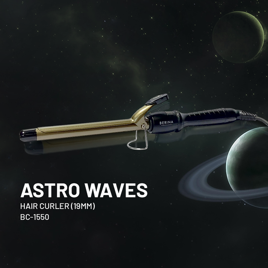 Berina Professional Astro Waves BC-1550 (19mm) | Tight Waves & Defined Curls for Fine to Medium Hair, 19 MM Buy from Indicrest