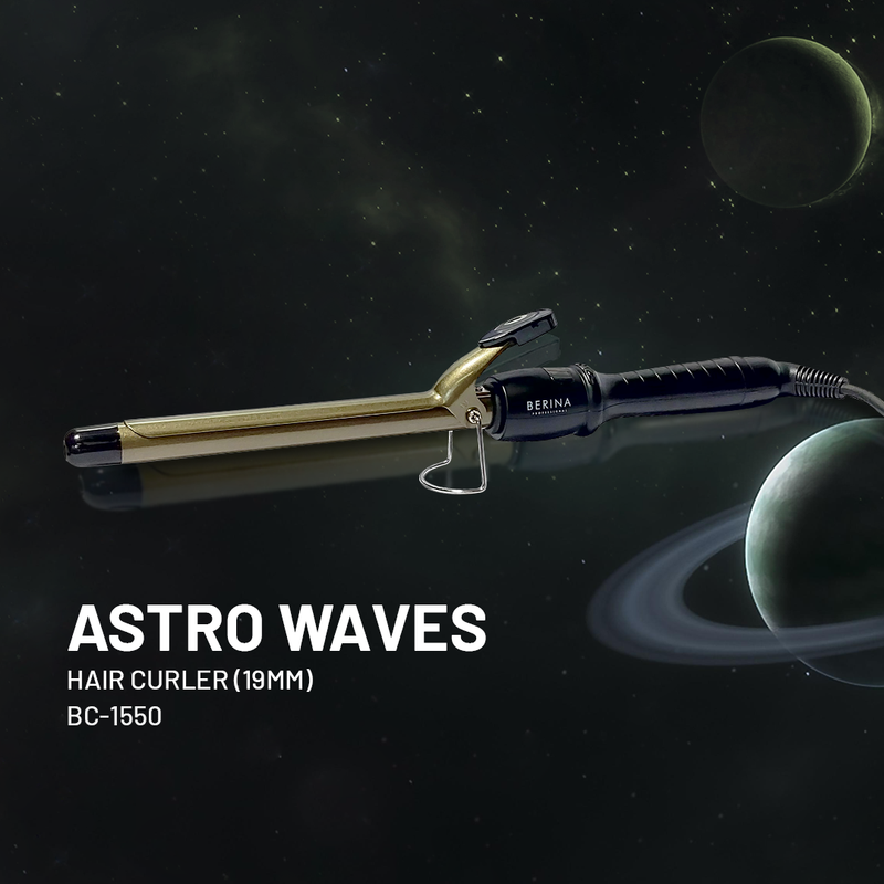Berina Professional Astro Waves BC-1550 (19mm) | Tight Waves & Defined Curls for Fine to Medium Hair, 19 MM Buy from Indicrest