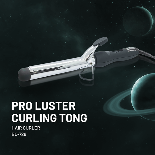 Berina Professional Pro Luster Curling Tong BC-728 (28mm) | Creates Medium Curls & Natural Waves, Bc-728 (28mm) Buy from Indicrest